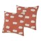 Edge Collections - 20-inch h x 20-inch w x 4-inch d - Orange - Charming Polka Dot Throw Pillows with Pompoms - 2 Pieces